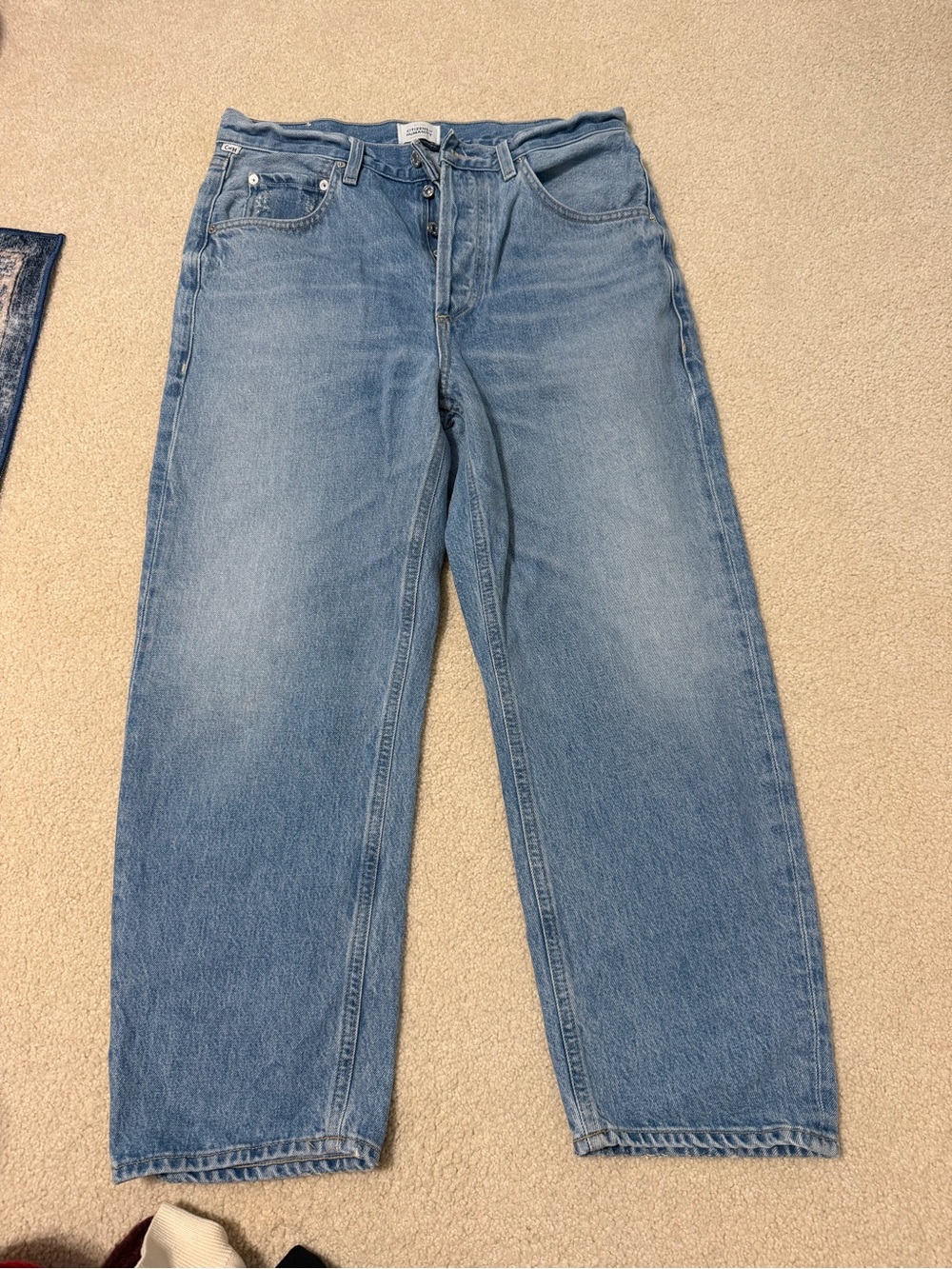 Citizens of Humanity ankle crop Light Blue Straight-Leg Jeans